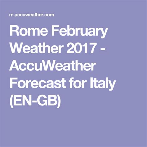 TOMORROWS WEATHER FORECAST. . Accuweather rome